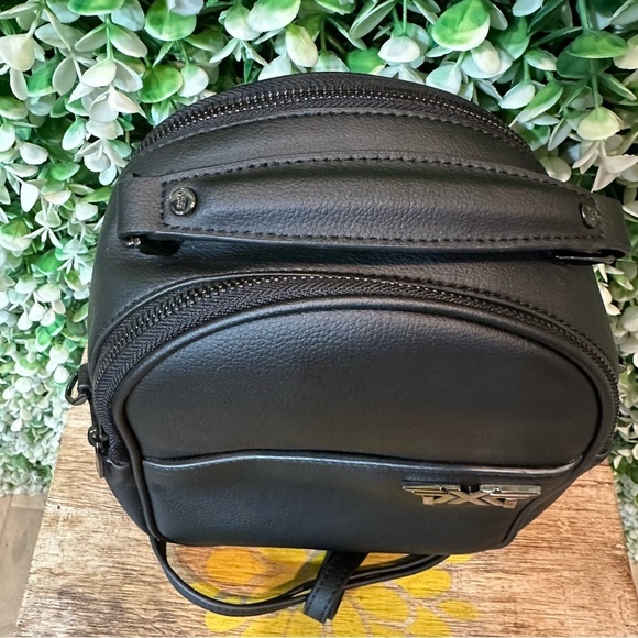 NWOT PXG Golf Cactus leather black mini backpack adjustable sling strap main image 13